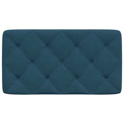 Coussin de tête de lit bleu 80 cm velours 625053625053