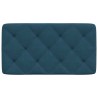 Coussin de tête de lit bleu 80 cm velours 625053625053