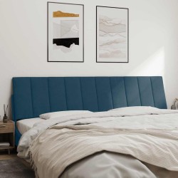 Coussin de tête de lit Hanko bleu 200 cm velours 625058625058