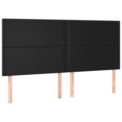 Tête de lit Noir 200x5x118/128 cm Similicuir 625065625065