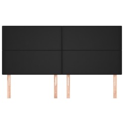 Tête de lit Noir 200x5x118/128 cm Similicuir 625065625065