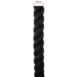 Corde Noir 3,6 x 3,6 x 2500 cm Coton 625070625070
