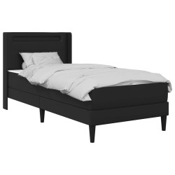 Cadre de lit avec matelas Noir 100 x 200 cm Simili cuir 625073625073