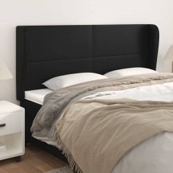 Tête de lit avec oreilles Noir 203x23x118/128 cm Similicuir 625074625074