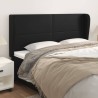 Tête de lit avec oreilles Noir 203x23x118/128 cm Similicuir 625074625074