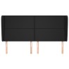Tête de lit avec oreilles Noir 203x23x118/128 cm Similicuir 625074625074