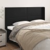 Tête de lit avec oreilles Noir 203x16x118/128 cm Similicuir 625076625076