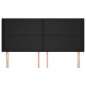 Tête de lit avec oreilles Noir 203x16x118/128 cm Similicuir 625076625076