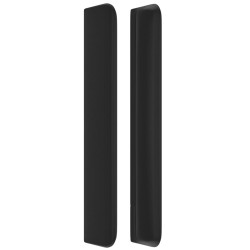 Tête de lit avec oreilles Noir 203x16x118/128 cm Similicuir 625076625076