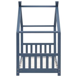 Cadre de lit d'enfant Gris Bois de pin massif 80x160 cm 625077625077