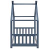 Cadre de lit d'enfant Gris Bois de pin massif 80x160 cm 625077625077
