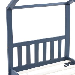 Cadre de lit d'enfant Gris Bois de pin massif 80x160 cm 625077625077
