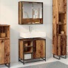 Cabinet de salle de bain avec porte Bois Ancien 65 x 33 x 60 cm 625081625081