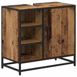 Cabinet de salle de bain avec porte Bois Ancien 65 x 33 x 60 cm 625081625081