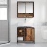 Cabinet de salle de bain avec porte Bois Ancien 65 x 33 x 60 cm 625081625081