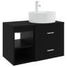 Ensemble de mobilier de salle de bain 2 pcs Chêne noir 625082625082