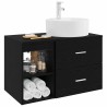 Ensemble de mobilier de salle de bain 2 pcs Chêne noir 625082625082
