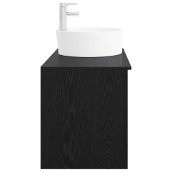 Ensemble de mobilier de salle de bain 2 pcs Chêne noir 625082625082