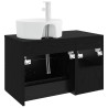 Ensemble de mobilier de salle de bain 2 pcs Chêne noir 625082625082