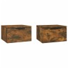 Tables de chevet murales 2 pcs Chêne fumé 34x30x20 cm 625083625083