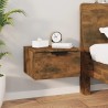 Tables de chevet murales 2 pcs Chêne fumé 34x30x20 cm 625083625083