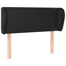 Tête de lit avec oreilles Noir 103x23x78/88 cm Similicuir 625084625084