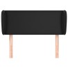 Tête de lit avec oreilles Noir 103x23x78/88 cm Similicuir 625084625084