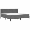 Cadre de lit avec matelas Gris foncé 180 x 200 cm Velours 625089625089