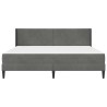 Cadre de lit avec matelas Gris foncé 180 x 200 cm Velours 625089625089