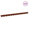 Bordure de Pelouse 50 pcs 102 x 4 x 4 cm Acier Rouillé 625093625093