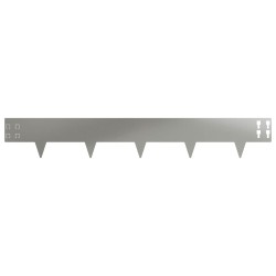 Bordure de Pelouse 10 pcs 100 x 15 cm Acier Argenté 625100625100