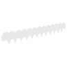 Bordure de Pelouse 10 pcs 103 x 15 cm Acier Blanc 625101625101