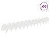 Bordure de Pelouse 10 pcs 103 x 15 cm Acier Blanc 625101625101
