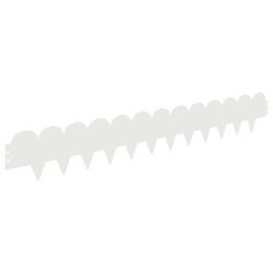 Bordure de Pelouse 10 pcs 103 x 15 cm Acier Blanc 625101625101