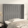 Tête de lit avec oreilles Gris clair 103x16x118/128 cm Velours 625102625102