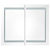 Armoire de salle de bain à miroir LED Chêne 80x12x68 cm 625103625103