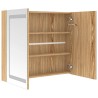 Armoire de salle de bain à miroir LED Chêne 80x12x68 cm 625103625103