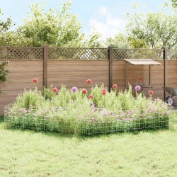 Clôture de jardin avec piquets 12 pcs 55 x 50 cm Mesh Argenté 625107625107