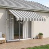 Auvent rétractable manuel Anthracite et blanc 250 cm 625110625110
