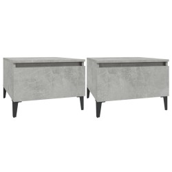 Tables d'appoint 2 pcs Gris béton 50x46x35 cm Bois d'ingénierie 625119625119