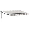 Auvent rétractable Gris clair et blanc 5 x 3 m 625121625121