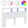 Armoire tête de lit avec LED blanc 160x17x102 cm 625123625123
