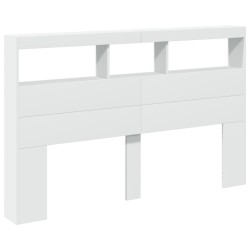 Armoire tête de lit avec LED blanc 160x17x102 cm 625123625123