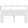 Armoire tête de lit avec LED blanc 160x17x102 cm 625123625123