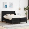 Cadre de lit avec matelas Noir 140 x 190 cm Velours 625124625124