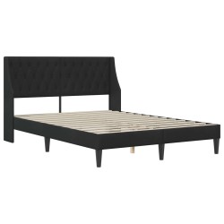 Cadre de lit avec matelas Noir 140 x 190 cm Velours 625124625124
