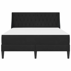 Cadre de lit avec matelas Noir 140 x 190 cm Velours 625124625124