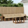 Ensemble de canapés d'extérieur 8 pcs Naturel et Beige 625128625128