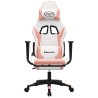 Chaise de jeu de massage avec repose-pied Blanc rose Similicuir 625129625129