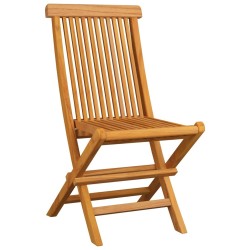 Chaises de jardin et coussins gris lot de 8 Bois de teck massif 625133625133